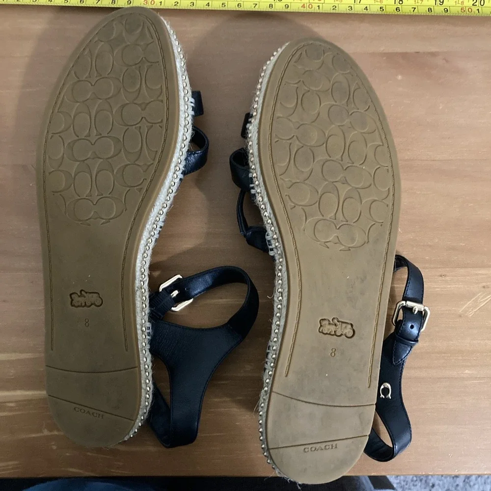 Coach Carissa Black‎ Espadrille Sandals size 8